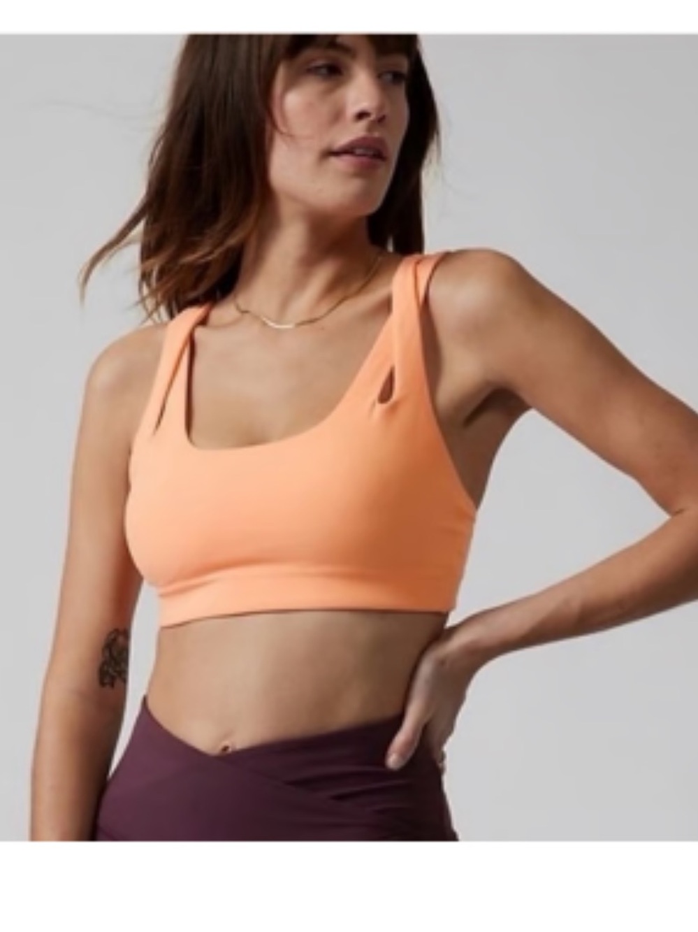 Athleta Asana Light Medium Support Sports Bra size 2X cream blush - Picture 8 of 8